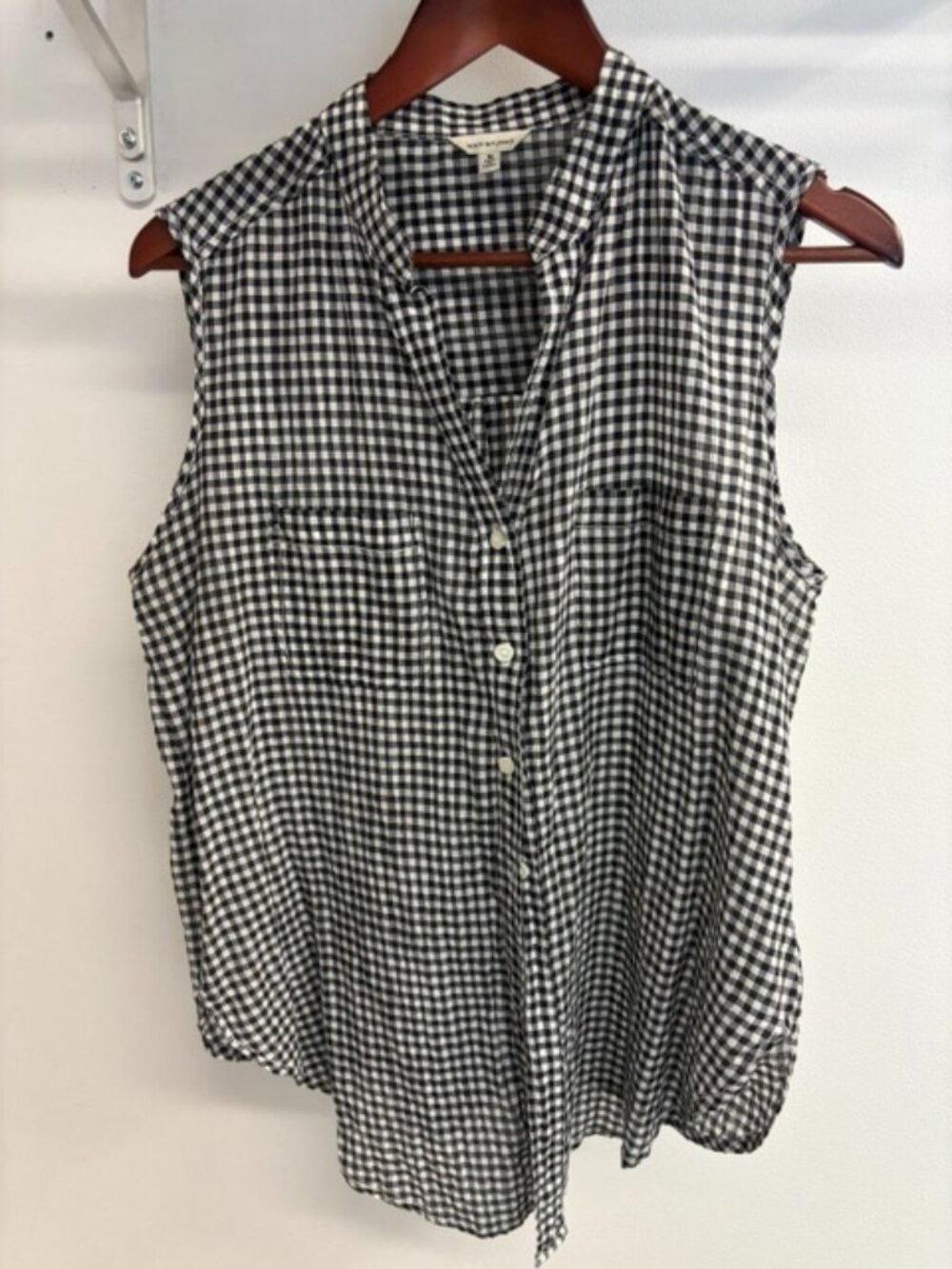 Sleeveless Maxi Blouse - Black & White - Size M